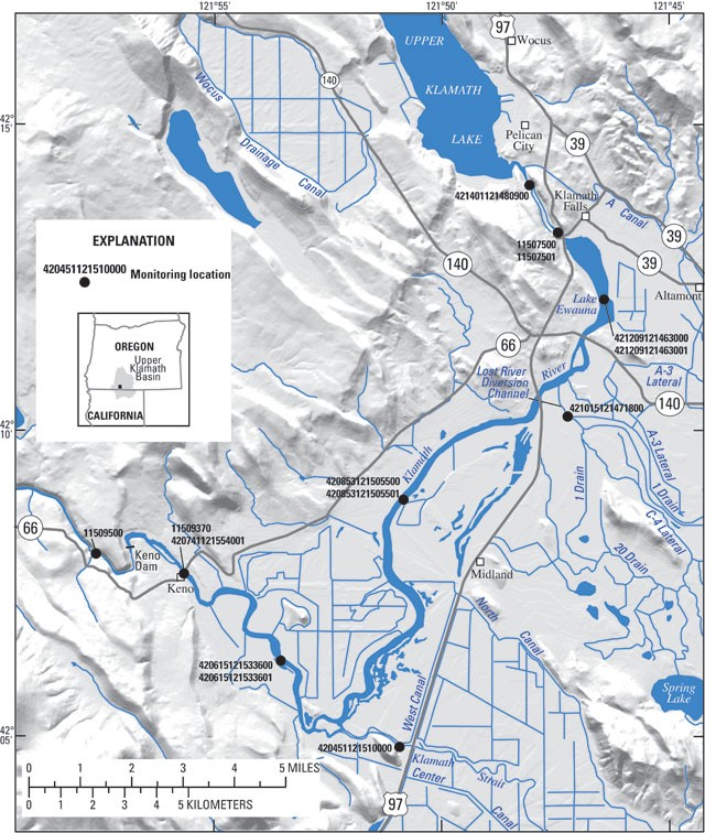 map of monitoring sites